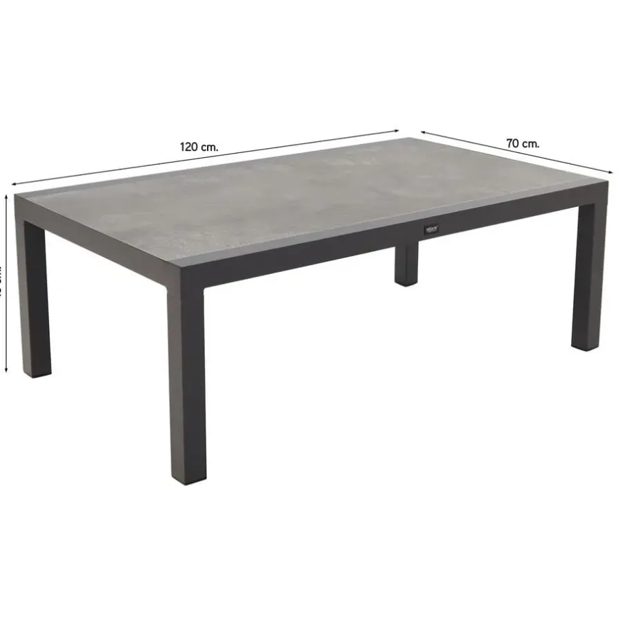 Loungesets-Van der Garde Tuinmeubelen - Premium VDG Viento/Atlanta hoek loungeset (4-delig) - Royal Grey/Antraciet