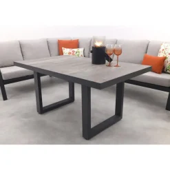 Loungesets-Van der Garde Tuinmeubelen - Premium VDG Viento/Darwin lounge-/diningset (4-delig) - Royal Grey/Antraciet