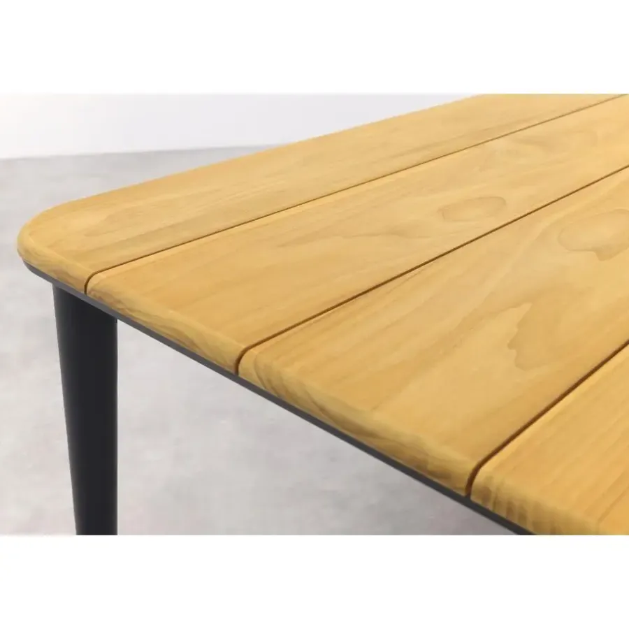 Tuintafels-Van der Garde Tuinmeubelen - Premium Vdgarde Premium Alaska tuintafel - teak/alu - antraciet - 270x100 cm