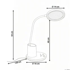 Leen Bakker VELA - Bureaulamp LED - Lichtbeige - Synthetisch materiaal