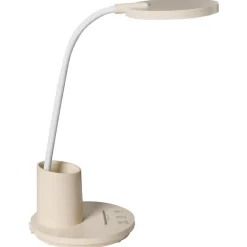 Leen Bakker VELA - Bureaulamp LED - Lichtbeige - Synthetisch materiaal