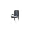 Tuinstoelen-Garden Impressions Venice dining fauteuil - carbon black - rope dark grey - mystic grey