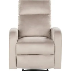 Fauteuils-Beliani VERDAL - Relaxfauteuil elektrisch - Beige - Fluweel