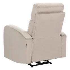 Fauteuils-Beliani VERDAL - Relaxfauteuil elektrisch - Beige - Fluweel