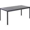 Tuintafels-Beliani VERNIO - Tuintafel - Zwart - 90 x 180 cm - Aluminium