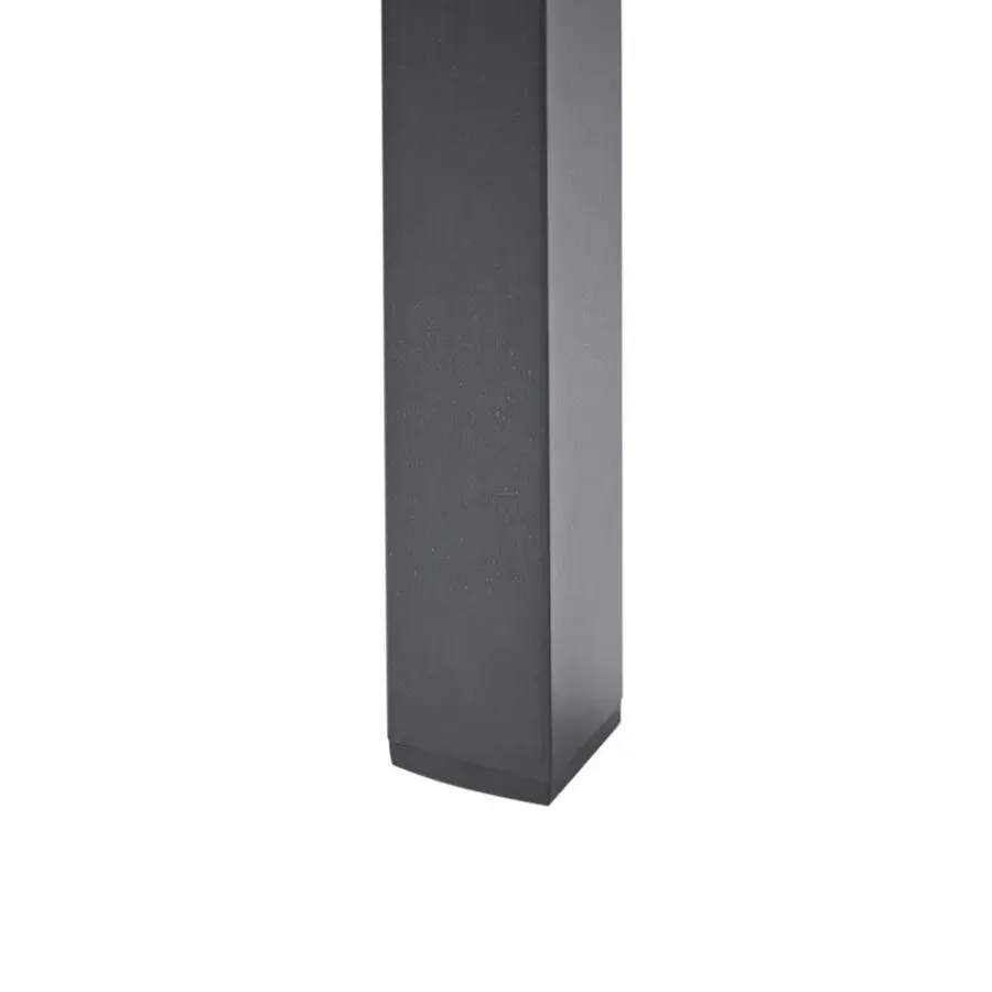 Tuintafels-Beliani VERNIO - Tuintafel - Zwart - 90 x 180 cm - Aluminium