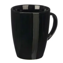 Vessia Design koffie mokken - 6x - zwart - keramiek - 330 ml