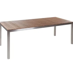 Beliani VIAREGGIO II - Tuintafel - Lichte houtkleur - 90 x 200 cm - Teakhout