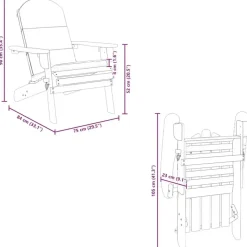 Tuinstoelen-vidaXL - Adirondack tuinstoel - Kussens - Bruin - Acaciahout - 75x84x90 cm