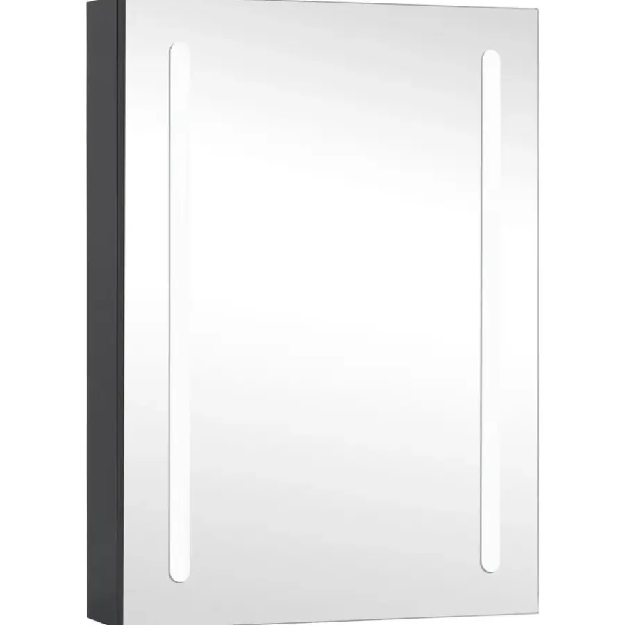Spiegelkasten-vidaXL - Badkamerkast - Antraciet - MDF