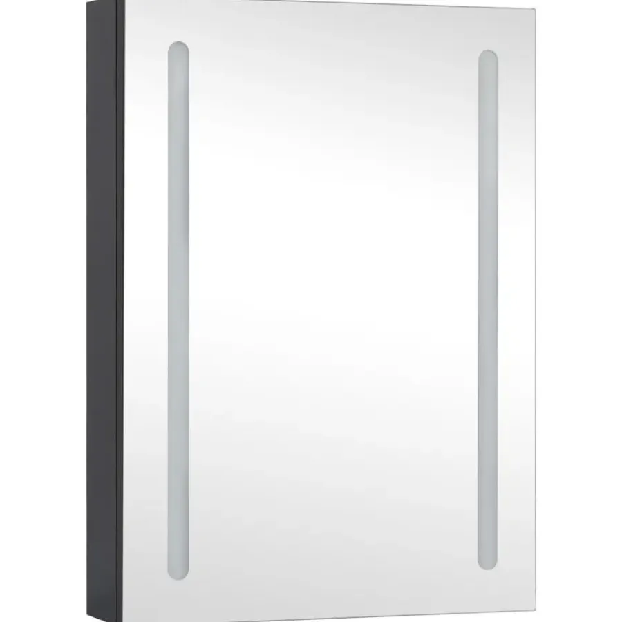 Spiegelkasten-vidaXL - Badkamerkast - Antraciet - MDF