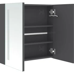 vidaXL - Badkamerkast - Grijs - MDF - 62 x 14 x 60 cm