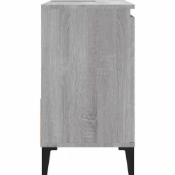 Wastafelkasten-vidaXL - Badkamerkast - Grijs - Bewerkt hout