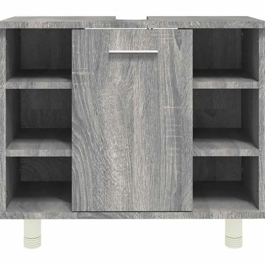 vidaXL - Badkamerkast - Grijs - Bewerkt hout
