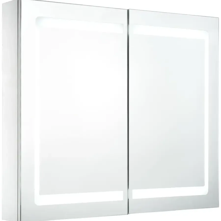 Spiegelkasten-vidaXL - Badkamerkast - Wit - MDF