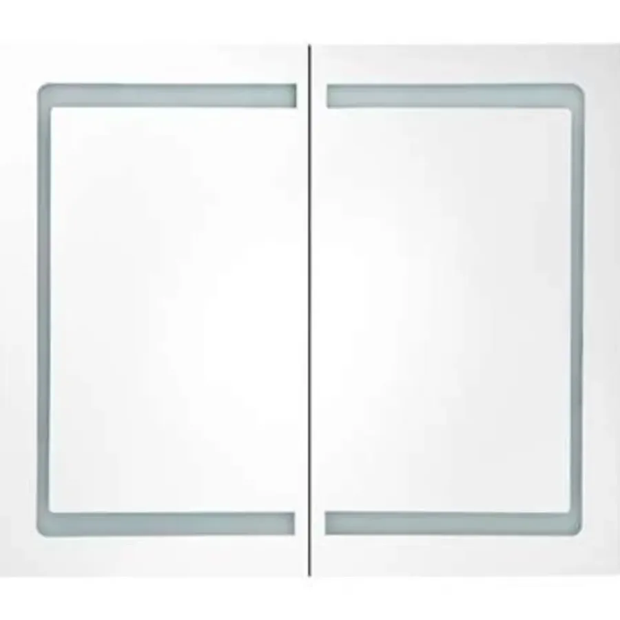 Spiegelkasten-vidaXL - Badkamerkast - Wit - MDF