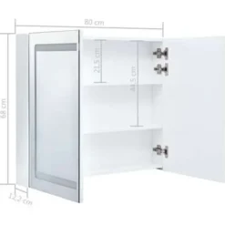 Spiegelkasten-vidaXL - Badkamerkast - Wit - MDF