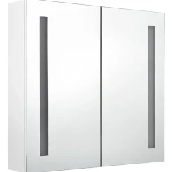 Spiegelkasten-vidaXL - Badkamerkast - Wit - MDF - 62 x 14 x 60 cm