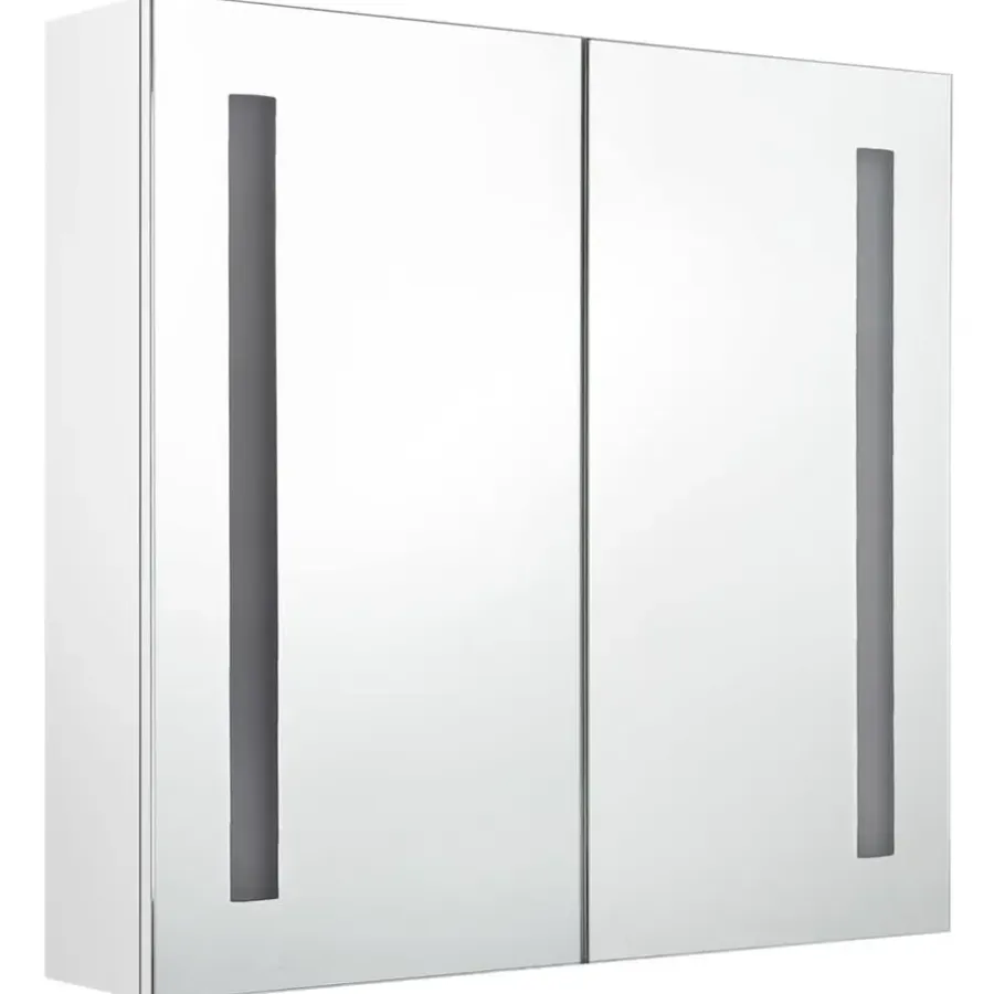 Spiegelkasten-vidaXL - Badkamerkast - Wit - MDF - 62 x 14 x 60 cm