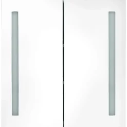 Spiegelkasten-vidaXL - Badkamerkast - Wit - MDF - 62 x 14 x 60 cm