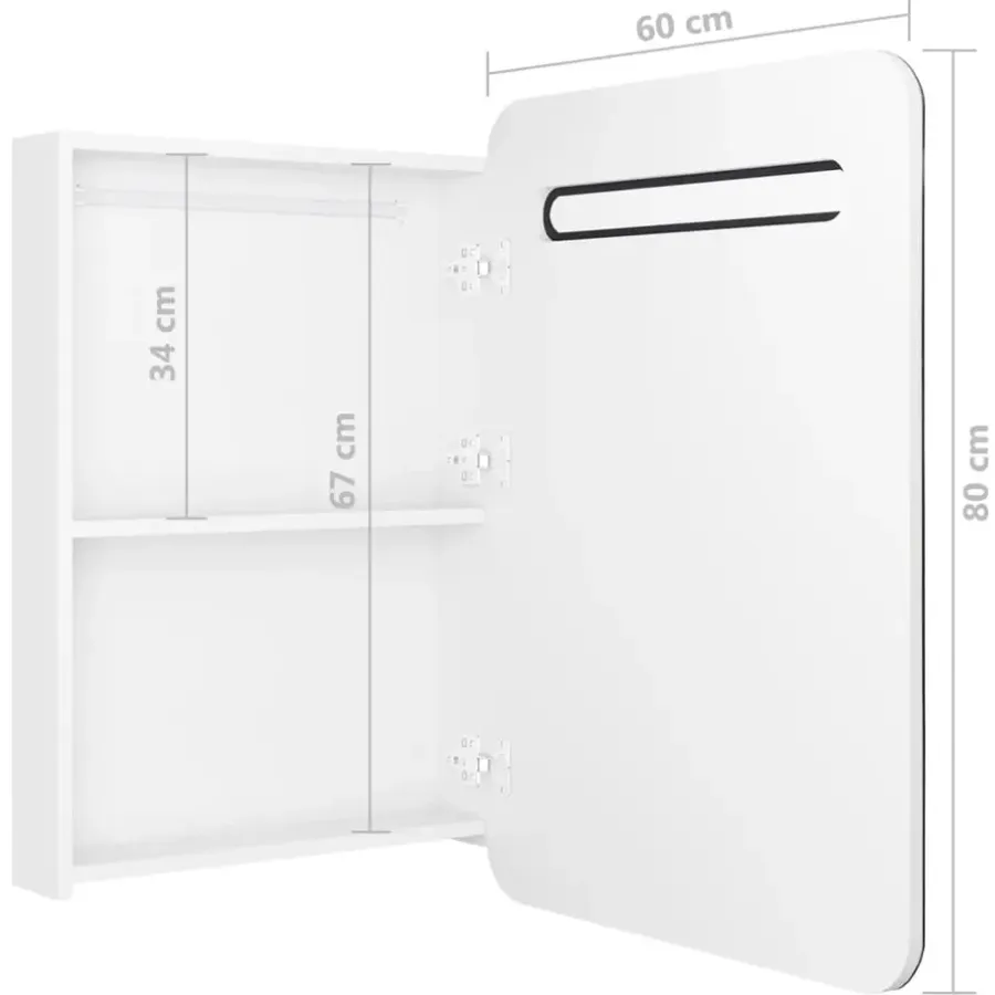 vidaXL - Badkamerkast - Wit - MDF