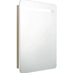 Spiegelkasten-vidaXL - Badkamerkast - Wit - MDF