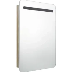Spiegelkasten-vidaXL - Badkamerkast - Wit - MDF
