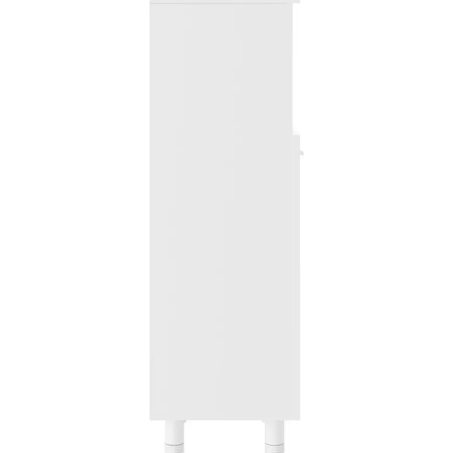 vidaXL - Badkamerkast - Wit - Bewerkt hout