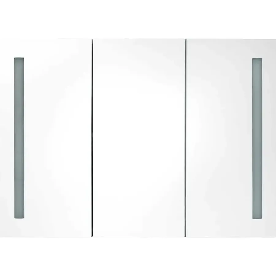 Spiegelkasten-vidaXL - Badkamerkast - Wit - MDF - 89 x 14 x 62 cm