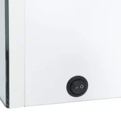 Spiegelkasten-vidaXL - Badkamerkast - Wit - MDF - 89 x 14 x 62 cm
