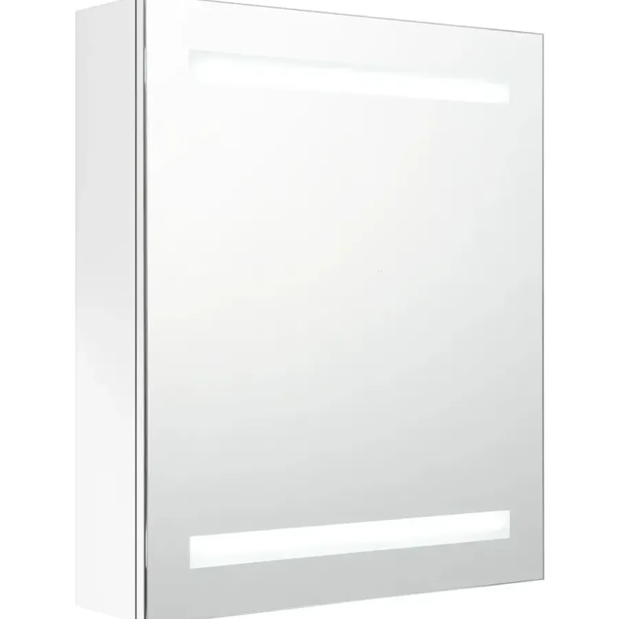 Spiegelkasten-vidaXL - Badkamerkast - Wit - MDF