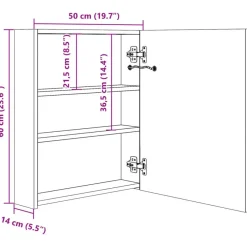 vidaXL - Badkamerkast - Wit - MDF