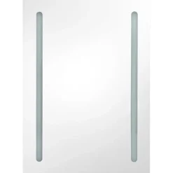 Spiegelkasten-vidaXL - Badkamerkast - Zwart - MDF - 50 x 13 x 70 cm