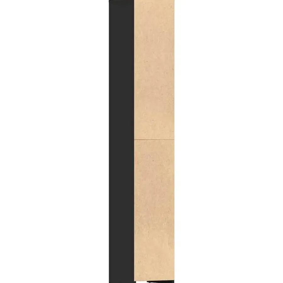 vidaXL - Badkamerkast - Zwart - Bewerkt hout