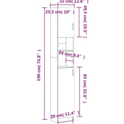 vidaXL - Badkamermeubel - Wit - Bewerkt hout
