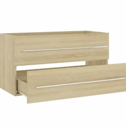 Badmeubelsets-vidaXL - Badkamermeubelset - Bruin - Bewerkt hout