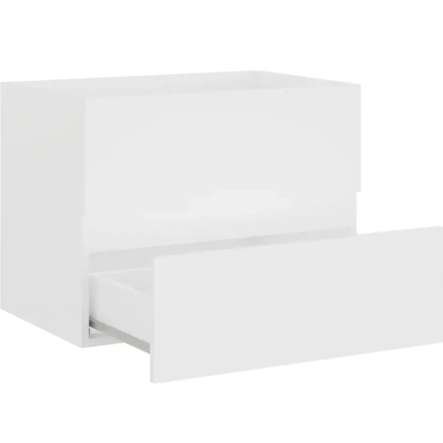 vidaXL - Badkamermeubelset - Wit - Bewerkt hout - 60 x 38.5 x 45 cm