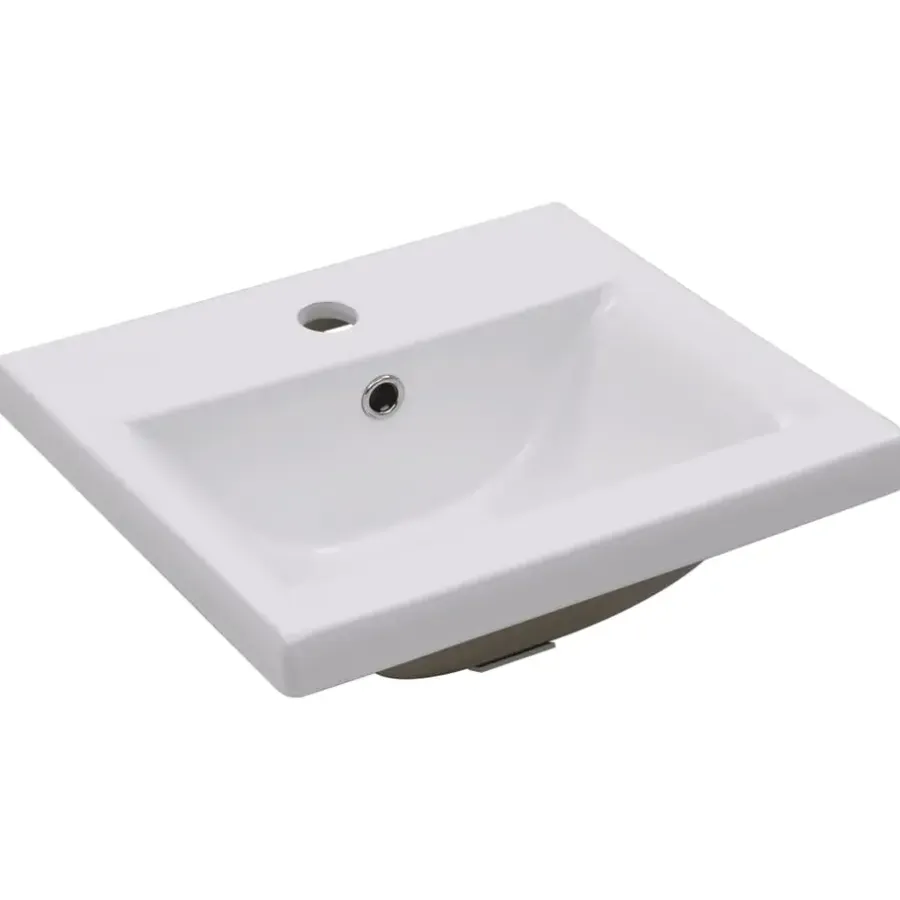 vidaXL - Badkamermeubelset - Wit - Bewerkt hout - 41 x 38.5 x 46 cm