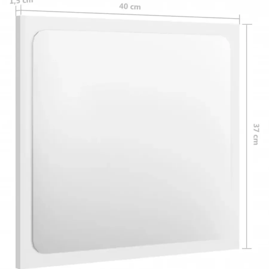 vidaXL - Badkamermeubelset - Wit - Bewerkt hout - 41 x 38.5 x 46 cm