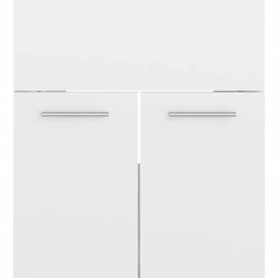 vidaXL - Badkamermeubelset - Wit - Bewerkt hout - 41 x 38.5 x 46 cm