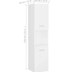 vidaXL - Badkamermeubelset - Wit - Bewerkt hout - 41 x 38.5 x 46 cm