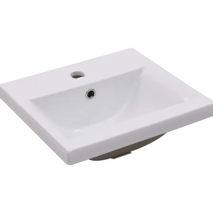 Badmeubelsets-vidaXL - Badkamermeubelset - Wit - Bewerkt hout - 41 x 38.5 x 46 cm