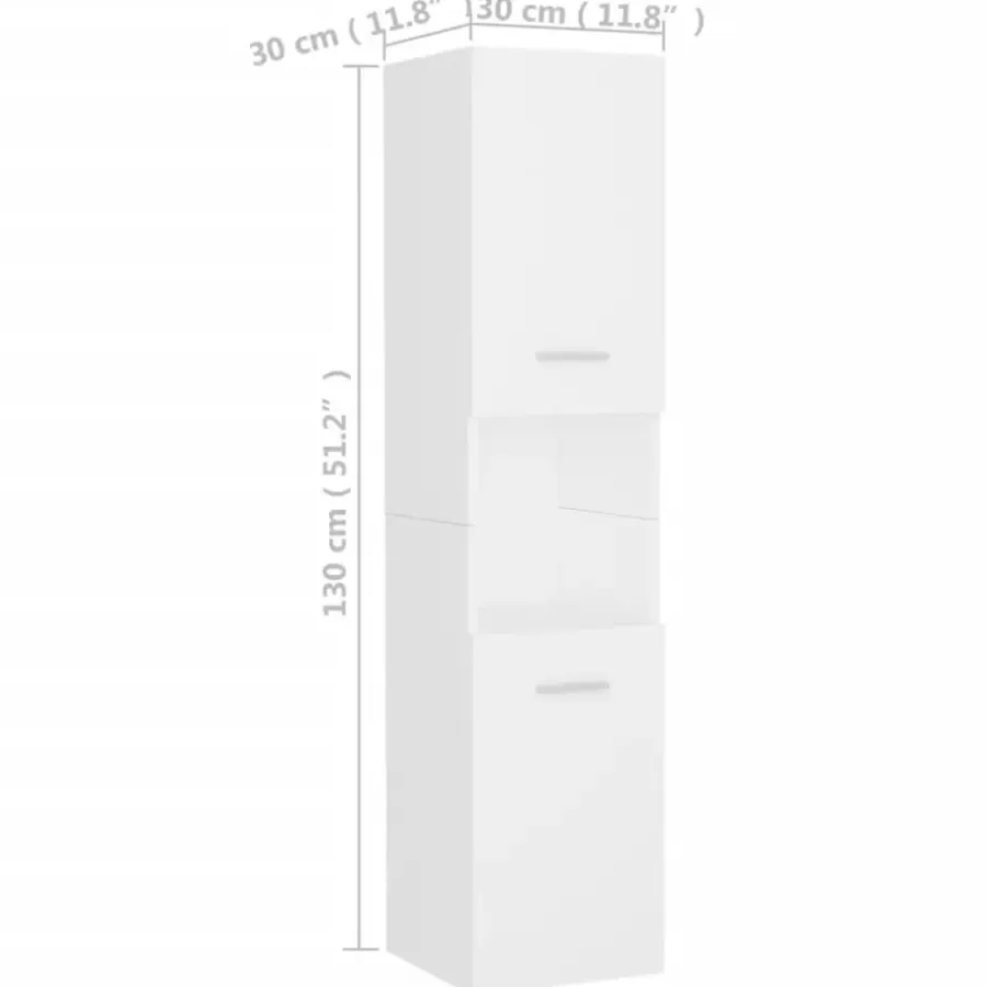 Badmeubelsets-vidaXL - Badkamermeubelset - Wit - Bewerkt hout - 41 x 38.5 x 46 cm