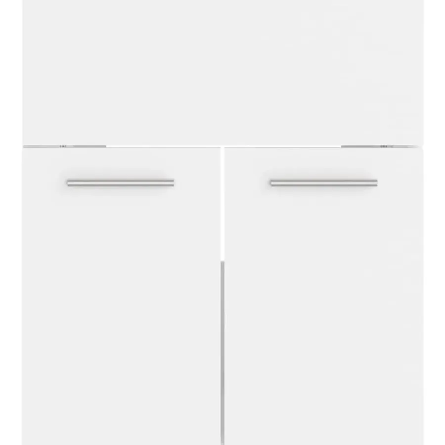 Badmeubelsets-vidaXL - Badkamermeubelset - Wit - Bewerkt hout - 41 x 38.5 x 46 cm