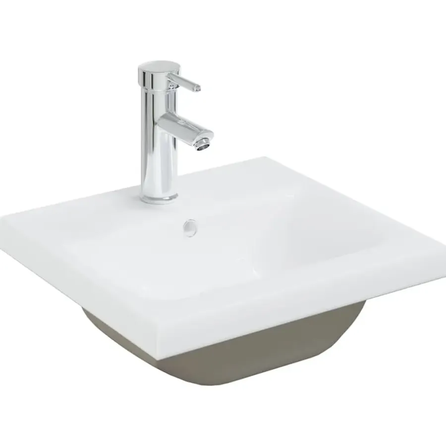 Badmeubelsets-vidaXL - Badkamermeubelset - Wit - Bewerkt hout - 41 x 38.5 x 46 cm