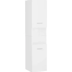 vidaXL - Badkamermeubelset - Wit - Bewerkt hout - 41 x 38.5 x 46 cm