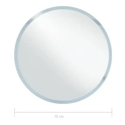 vidaXL - Badkamerspiegel - Zilver - Aluminium - 70 cm