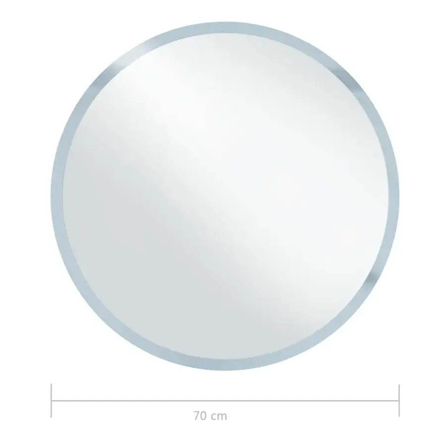 vidaXL - Badkamerspiegel - Zilver - Aluminium - 70 cm