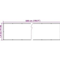 vidaXL - Balkonscherm - Antraciet - 90 x 500 cm