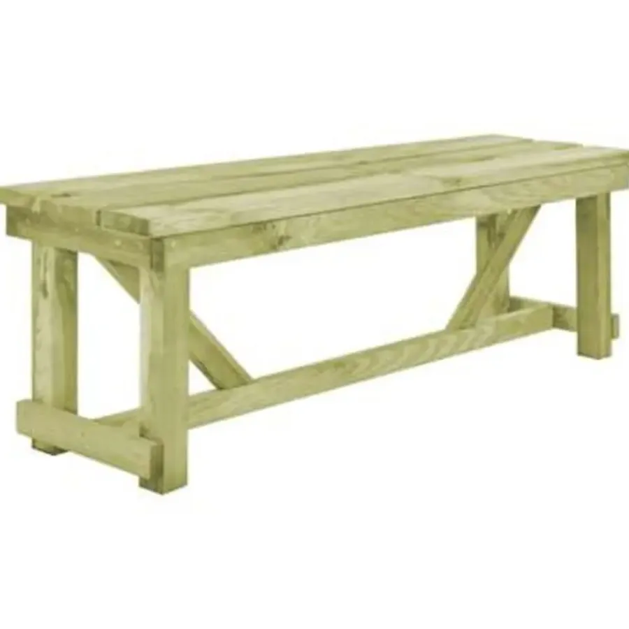 vidaXL - Bank - Bruin - Geïmpregneerd grenenhout - 140 x 38 x 45 cm